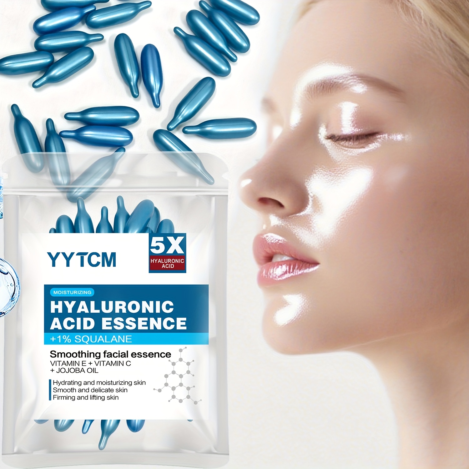 Luxury Skincare Brands - Hyaluronik Asit Derin Nemlendirici Kapsül Esansı,
