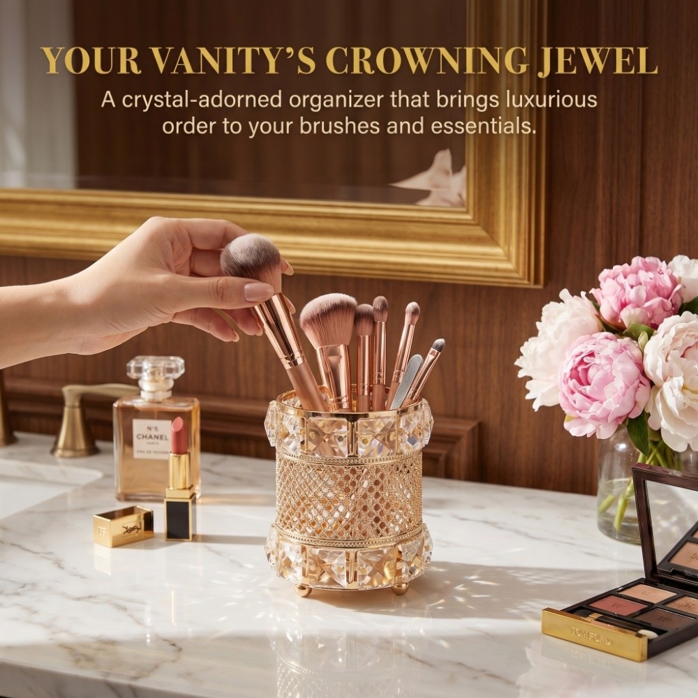 Altın Makyaj Fırçası Tutucu Dü - Luxury Skincare And Makeup Brands incelemesi ve fiyatı